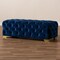 Baxton Studio Avara Blue Velvet Upholstered Gold Finished Tufted Bench Ottoman 154-9366 - alternate 5